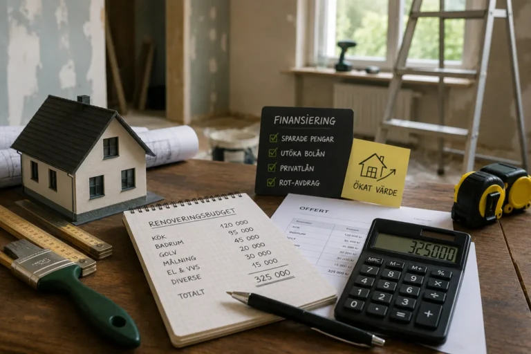 Finansiering av husrenovering kräver planering och rätt typ av lån